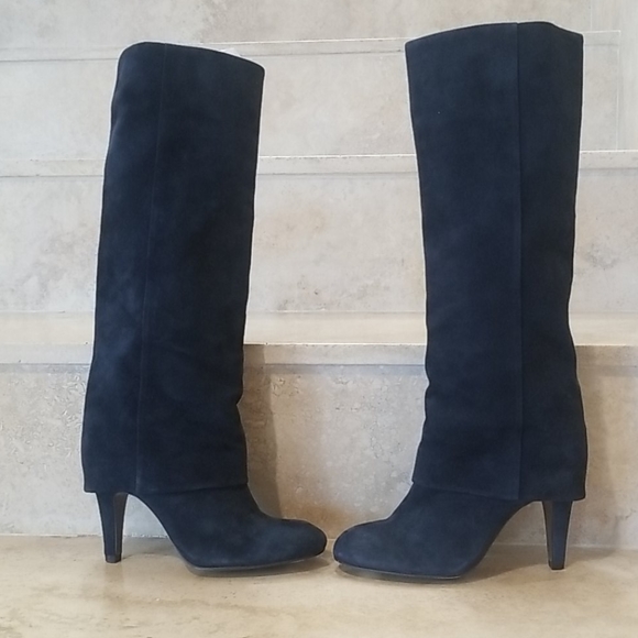 Ash Shoes - ASH knee length navy boots.